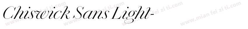 Chiswick Sans Light字体转换